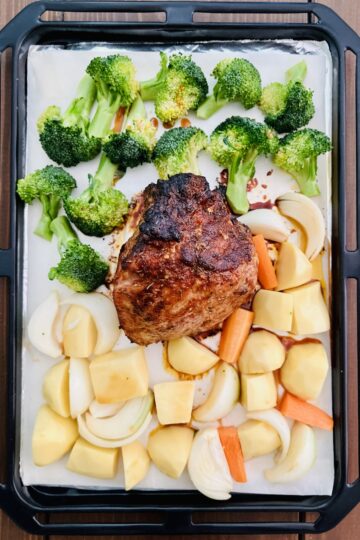 ハニーガーリックソースのローストポーク